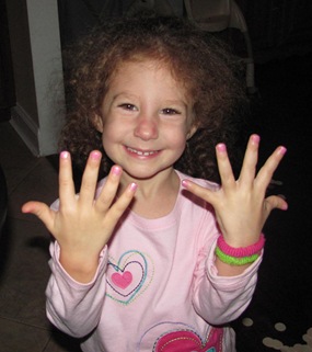 A Mommy's Adventures: Wordless Wednesday ~ Emily’s Painted Nails